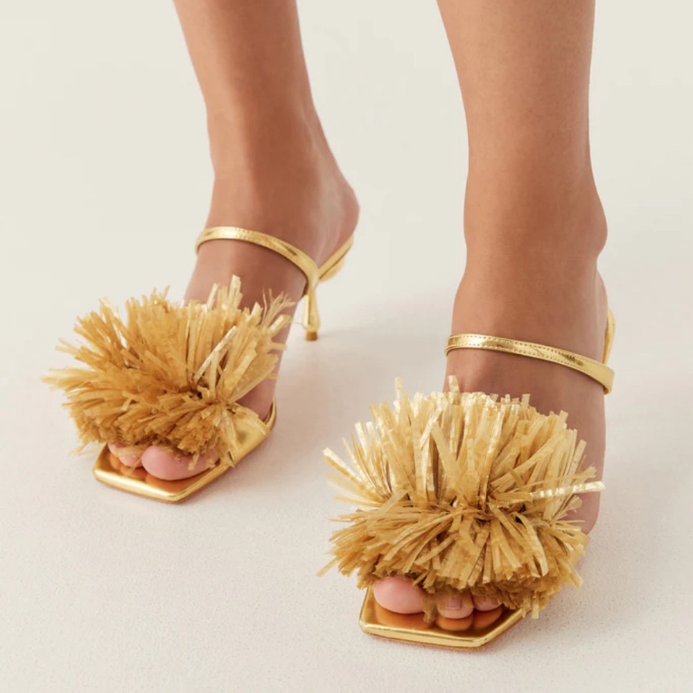 Aje Clea Fringe Low Droplet Heel